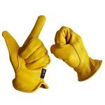 SKYDEER Premium Genuine Deerskin Work Gloves