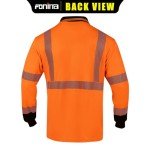 Men's Hi-Vis Long Sleeve Reflective Safety Polo
