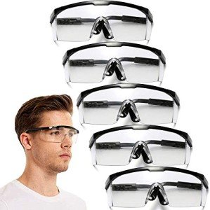 Adjustable Fog-Proof Safety Glasses 5-Pack