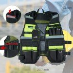 MELOTOUGH Reflective Tool Vest with Phone Holder
