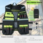 MELOTOUGH Reflective Tool Vest with Phone Holder