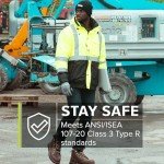 Men's Hi-Vis 5-in-1 Waterproof Safety Jacket