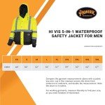 Men's Hi-Vis 5-in-1 Waterproof Safety Jacket