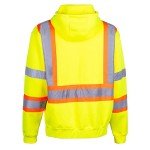 Hi-Vis Yellow Reflective Hoodie - X-Large