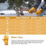 Men's Winter Leather Work Gloves with Thinsulate