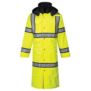 High Visibility Waterproof Reversible Raincoat - Yellow/Black