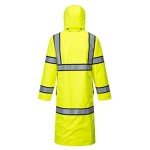 High Visibility Waterproof Reversible Raincoat - Yellow/Black