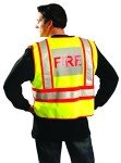 Men's Fire Safety Vest, 3X/4X-Large, Yellow/Red
