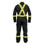 Flame Resistant High Visibility Coverall - Medium Black