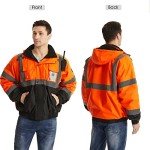 Men's Hi-Vis Waterproof Reflective Safety Jacket