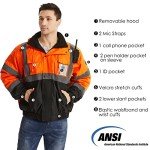 Men's Hi-Vis Waterproof Reflective Safety Jacket