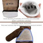 Durable Leather Gloves for Work and Gardening