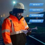 Men's Hi-Vis Waterproof Reflective Safety Jacket