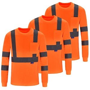 Orange Safety Construction Shirts 3-Pack - X-Large