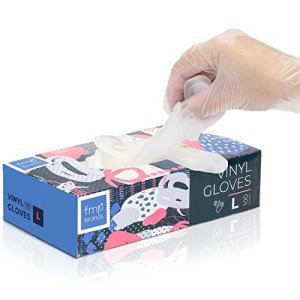 Large Disposable Vinyl Food Prep Gloves - 100 Pack