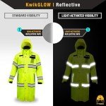 High Visibility Reflective Rain Jacket - Large