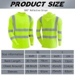 4-Pack Reflective Safety Hooded T-Shirts - Fluorescent Yellow