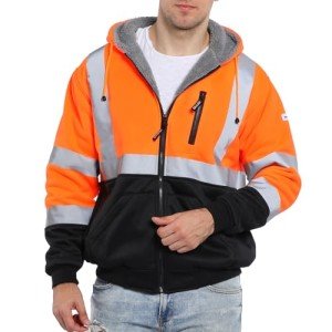 High Visibility ANSI Class 3 Fleece Hoodie - Orange