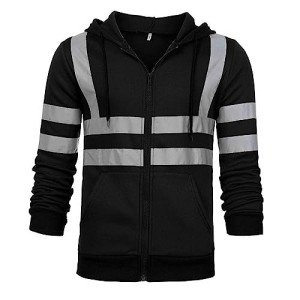 Men's High Visibility Reflective Safety Hoodie