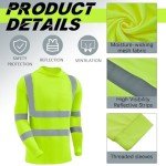 4-Pack Reflective Safety Hooded T-Shirts - Fluorescent Yellow