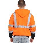 High Visibility ANSI Class 3 Fleece Hoodie - Orange