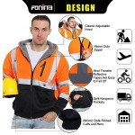 High Visibility ANSI Class 3 Fleece Hoodie - Orange