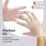 Large Disposable Vinyl Food Prep Gloves - 100 Pack