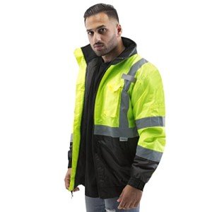 Hi-Vis Winter Reflective Safety Jacket for Men