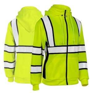 Hi-Vis Women's Reflective Hoodie with Detachable Hat