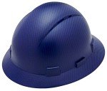 Vented Full Brim Safety Helmet - Black Carbon Fiber