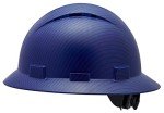 Vented Full Brim Safety Helmet - Black Carbon Fiber