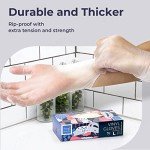 Large Disposable Vinyl Food Prep Gloves - 100 Pack
