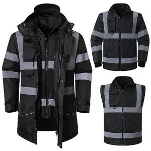 Men's High Visibility 7-in-1 Safety Winter Jacket