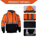 Hi-Vis Reflective Hoodie for Outdoor Safety