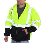 High Visibility Men's Reflective Safety Hoodie