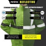 FONIRRA Men's Hi-Vis Waterproof Rainsuit, Yellow