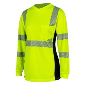 Women's High Visibility Reflective Safety Shirt - Yellow
