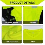 Women's High Visibility Reflective Safety Shirt - Yellow