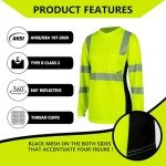Women's High Visibility Reflective Safety Shirt - Yellow