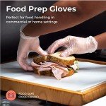Large Disposable Vinyl Food Prep Gloves - 100 Pack