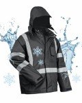 High-Visibility Waterproof Safety Jacket for Men