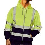 Men's Reflective Safety Hoodie - High Visibility Raincoat