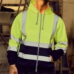 Men's Reflective Safety Hoodie - High Visibility Raincoat