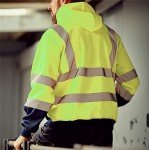 Men's Reflective Safety Hoodie - High Visibility Raincoat