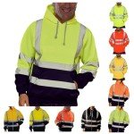 Men's Reflective Safety Hoodie - High Visibility Raincoat