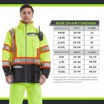 High Visibility Waterproof Rain Jacket for Men