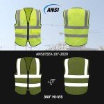 High Visibility Reflective Safety Vest with Pockets
