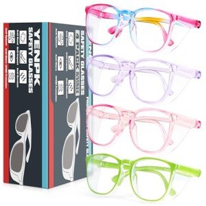 4-Pack Cute Anti-Fog Safety Glasses for Women