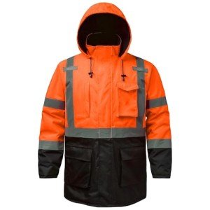 High Visibility Waterproof Reflective Safety Jacket - Orange