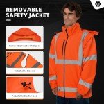 High Visibility Reflective Safety Jacket for Men